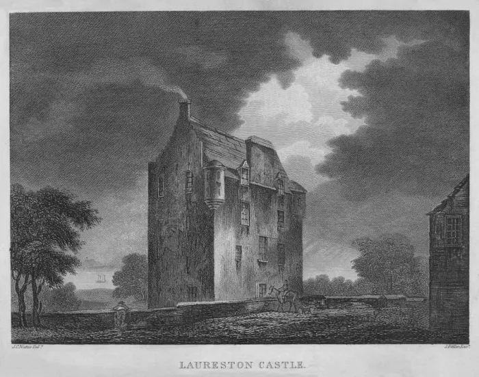Framed Print : Laureston Castle, 1804. Artist: James Fittler Framed Print : Laureston Castle, 1804. Artist: James Fittler