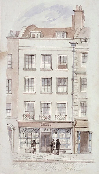 Lauries premises, Fleet Street, London, c1820. Artist: James Findlay