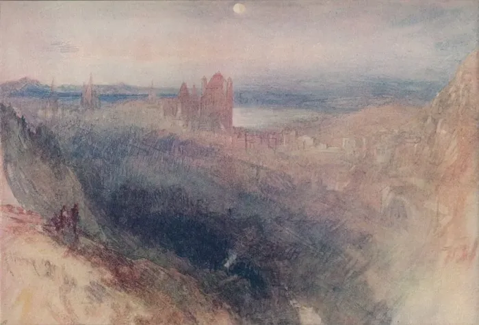 Framed Print : Lausanne: From Le Signal, 1909. Artist: JMW Turner Framed Print : Lausanne: From Le Signal, 1909. Artist: JMW Turner