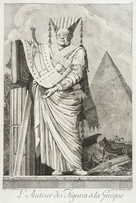 Framed Print : L'Auteur des figures à la Grecque, 1771. Creator: Bossi Framed Print : L'Auteur des figures à la Grecque, 1771. Creator: Bossi