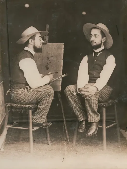Framed Print : Lautrec paints Lautrec