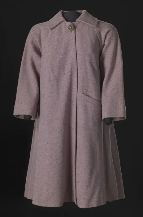 Framed Print : Lavender tweed swing coat designed by Arthur McGee, mid 20th-late 20th century Framed Print : Lavender tweed swing coat designed by Arthur McGee, mid 20th-late 20th century