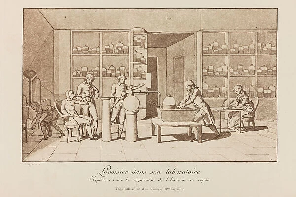 Lavoisier in his laboratory, Early 19th cen