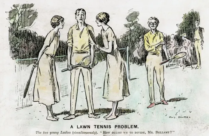 Framed Print : A Lawn Tennis Problem, 1923 Framed Print : A Lawn Tennis Problem, 1923