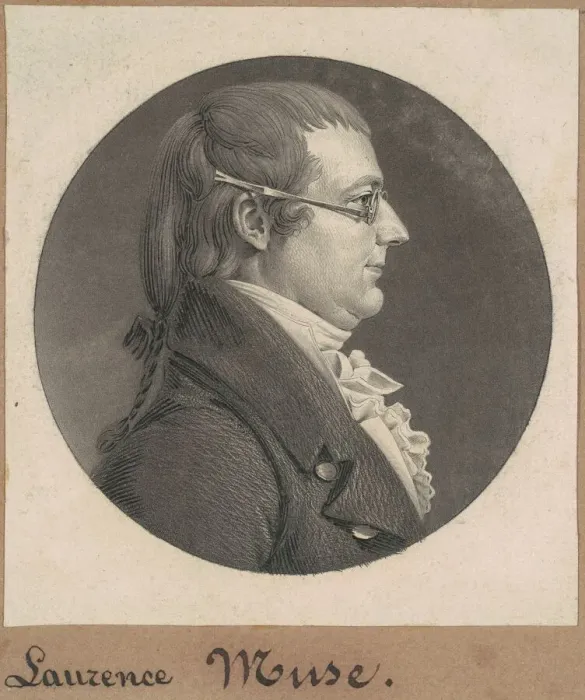 Framed Print : Lawrence Muse, 1808. Creator: Charles Balthazar Julien Fevret de Saint-Memin Framed Print : Lawrence Muse, 1808. Creator: Charles Balthazar Julien Fevret de Saint-Memin