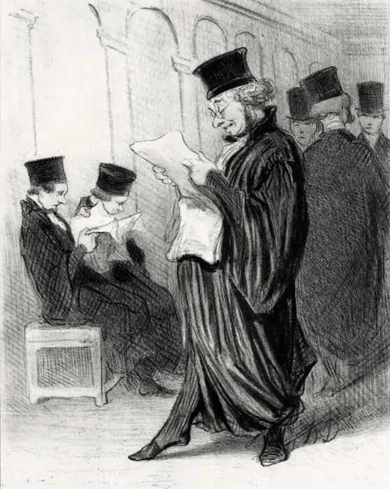 Framed Print : Lawyer Chabotard while reading in a legal journal a eulogy on himself, 1846 Framed Print : Lawyer Chabotard while reading in a legal journal a eulogy on himself, 1846