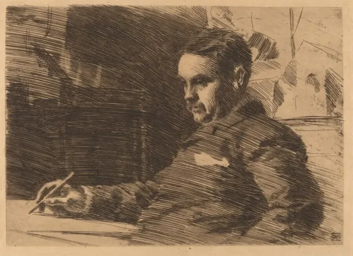 Framed Print : Lawyer Wade, 1890. Creator: Anders Leonard Zorn Framed Print : Lawyer Wade, 1890. Creator: Anders Leonard Zorn