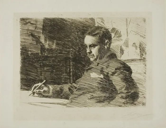Framed Print : Lawyer Wade, 1890. Creator: Anders Leonard Zorn Framed Print : Lawyer Wade, 1890. Creator: Anders Leonard Zorn