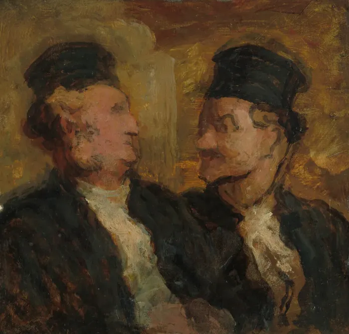 Framed Print : Two Lawyers, c. 1860. Creator: Honore Daumier Framed Print : Two Lawyers, c. 1860. Creator: Honore Daumier