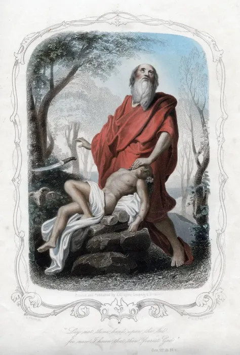 Framed Print : Lay not thine hand upon the lad for now I know that thow fearest God, c1850. Artist: Albert Henry Payne