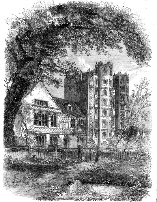 Framed Print : Layer Marney Tower, Essex, visited by the Essex Archaeological Society... 1862. Creator: Unknown Framed Print : Layer Marney Tower, Essex, visited by the Essex Archaeological Society... 1862. Creator: Unknown