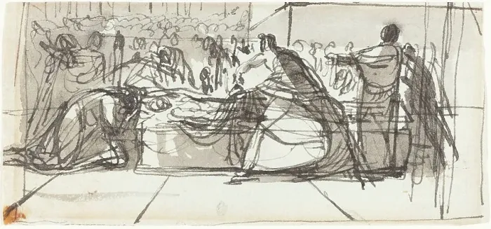 Framed Print : The Laying Out of Christ. Creator: George Hayter Framed Print : The Laying Out of Christ. Creator: George Hayter