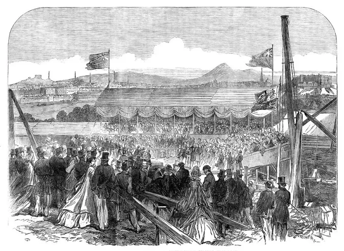 Framed Print : Laying the Foundation-Stone of the Fettes College, Edinburgh, 1864. Creator: Unknown Framed Print : Laying the Foundation-Stone of the Fettes College, Edinburgh, 1864. Creator: Unknown