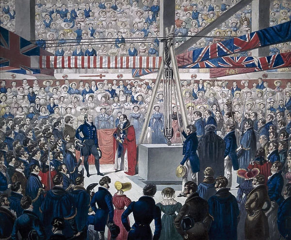 Laying of the foundation stone of new London Bridge on 15 June 1825