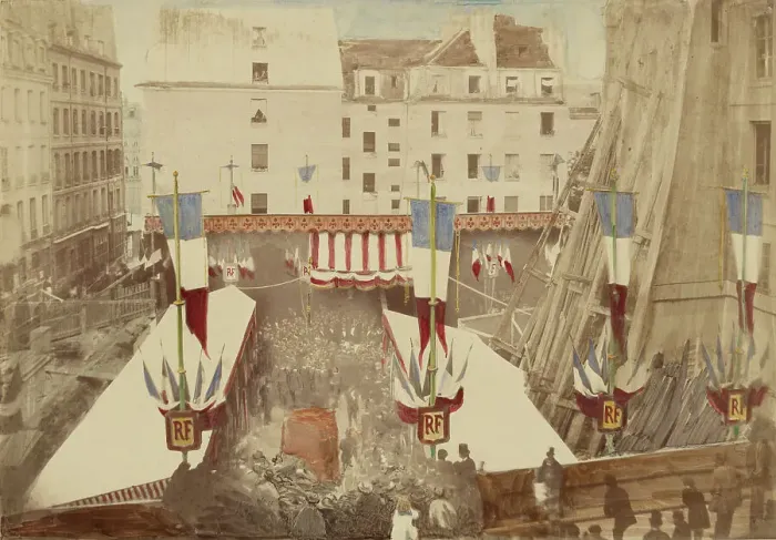 Framed Print : Laying the foundation stone of the Sorbonne, about 1883. Creator: Unknown Framed Print : Laying the foundation stone of the Sorbonne, about 1883. Creator: Unknown