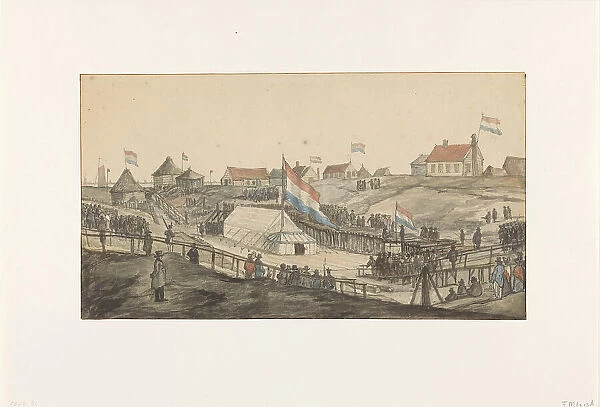 Laying of the foundation stone for the Willems lock, 6 May 1820, (1820). Creator: Gerrit Lamberts