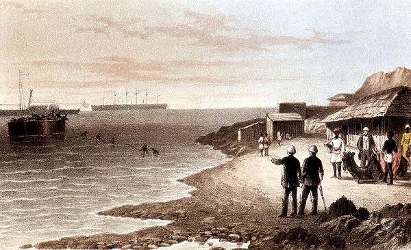 Laying of the telegraph cable across the Indian Ocean between Bombay and Aden, 1870