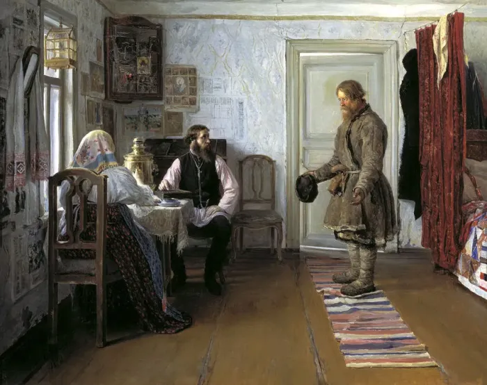 Framed Print : Layoff, 1890. Artist: Ivan Pavlov Framed Print : Layoff, 1890. Artist: Ivan Pavlov