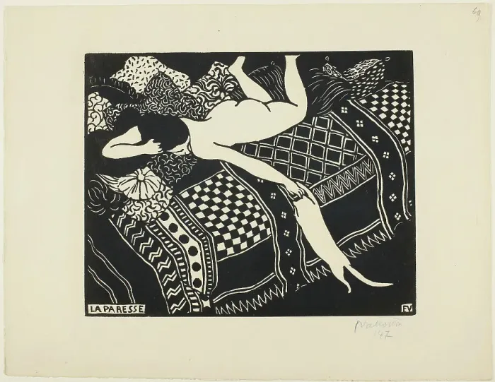 Framed Print : Laziness, 1896. Creator: Félix Vallotton Framed Print : Laziness, 1896. Creator: Félix Vallotton