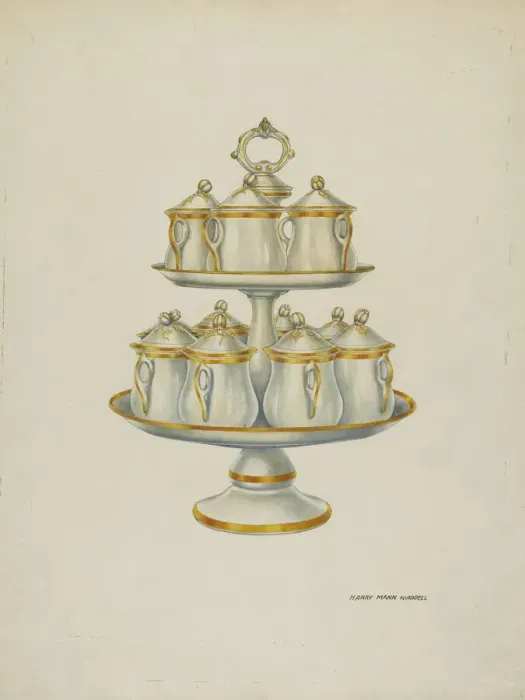 Framed Print : Lazy Susan, c. 1940. Creator: Harry Mann Waddell Framed Print : Lazy Susan, c. 1940. Creator: Harry Mann Waddell