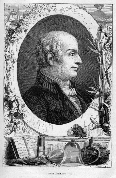 Framed Print : Lazzaro Spallanzani, Italian biologist, 1874