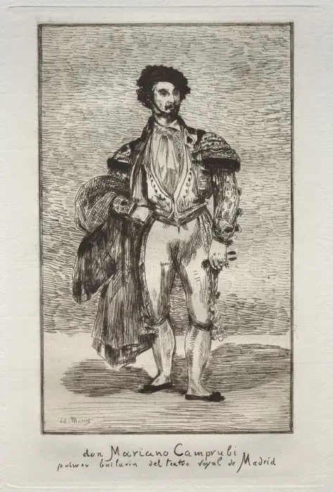 Framed Print : Le Bailarin ( Don Mariano Camprubi ). Creator: Edouard Manet (French, 1832-1883) Framed Print : Le Bailarin ( Don Mariano Camprubi ). Creator: Edouard Manet (French, 1832-1883)