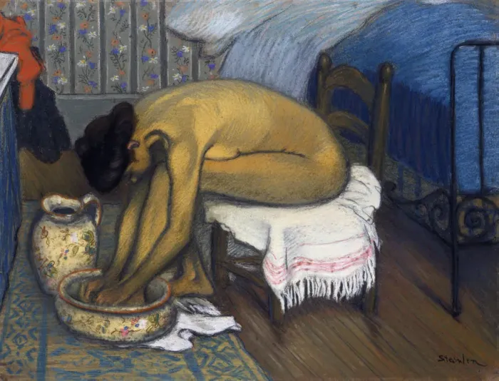 Framed Print : Le bain, 1902. Artist: Steinlen, Theophile Alexandre (1859-1923) Framed Print : Le bain, 1902. Artist: Steinlen, Theophile Alexandre (1859-1923)