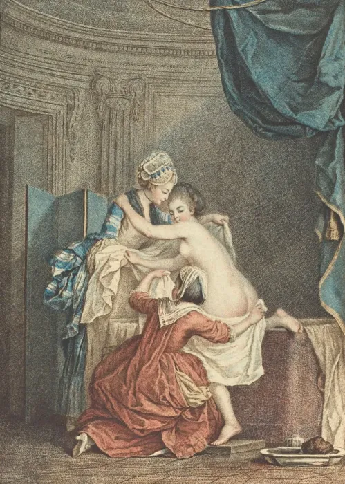 Framed Print : Le bain (The Bath). Creator: Nicolas-Francois Regnault Framed Print : Le bain (The Bath). Creator: Nicolas-Francois Regnault