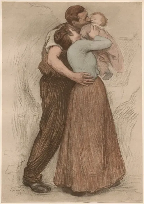 Framed Print : Le Baiser, 1898. Creator: Victor Emile Prouve (French, 1858-1943); Imprimerie Champenois Framed Print : Le Baiser, 1898. Creator: Victor Emile Prouve (French, 1858-1943); Imprimerie Champenois