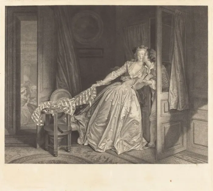 Framed Print : Le Baiser ala Derobee (The Stolen Kiss). Creator: Nicolas-Francois Regnault Framed Print : Le Baiser ala Derobee (The Stolen Kiss). Creator: Nicolas-Francois Regnault
