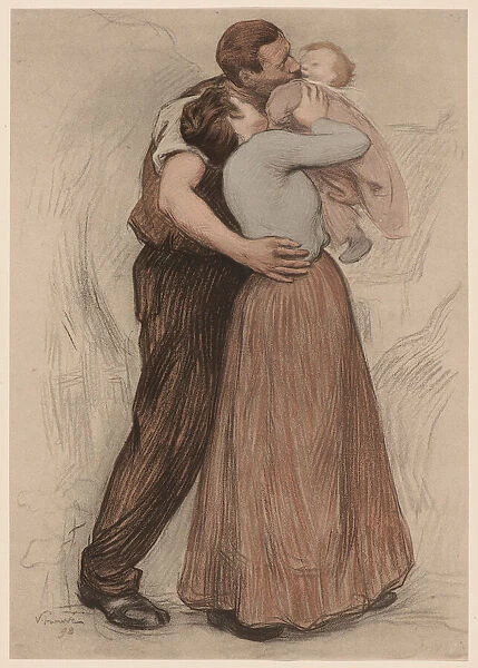 Le Baiser (The Kiss), 1898. Creator: Prouve, Victor (1858-1943)