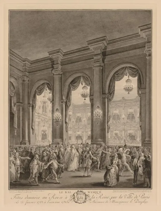 Framed Print : Le bal masque donne a lHotel de Ville, le 23 janvier 1782. Creator Framed Print : Le bal masque donne a lHotel de Ville, le 23 janvier 1782. Creator