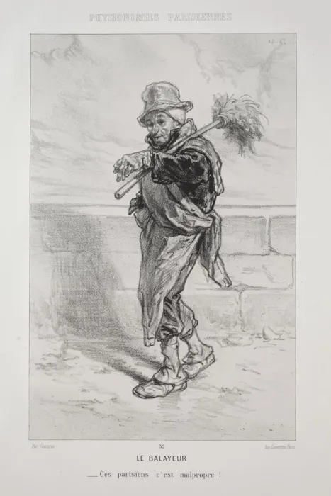 Framed Print : Le Balayeur. Creator: Paul Gavarni (French, 1804-1866) Framed Print : Le Balayeur. Creator: Paul Gavarni (French, 1804-1866)
