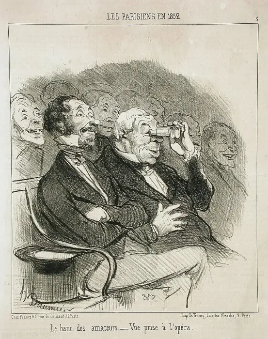 Framed Print : Le Banc des Amateurs, 1852. Creator: Honore Daumier Framed Print : Le Banc des Amateurs, 1852. Creator: Honore Daumier