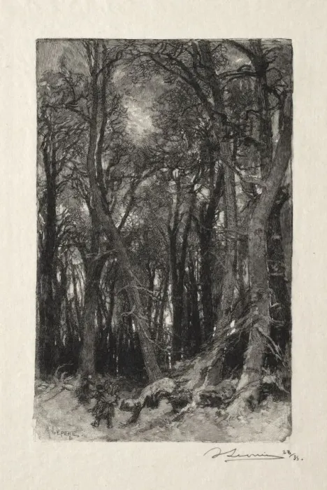 Framed Print : Le Bas Breau. Creator: Auguste Louis Lepere (French, 1849-1918) Framed Print : Le Bas Breau. Creator: Auguste Louis Lepere (French, 1849-1918)