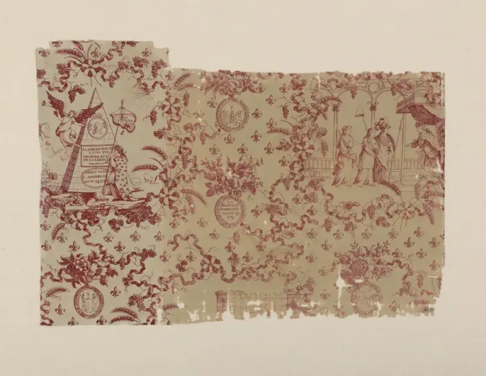 Framed Print : Le Bastille Demolite(Fall of the Bastille) (Furnishing Fabric), England, c. 1790 Framed Print : Le Bastille Demolite(Fall of the Bastille) (Furnishing Fabric), England, c. 1790