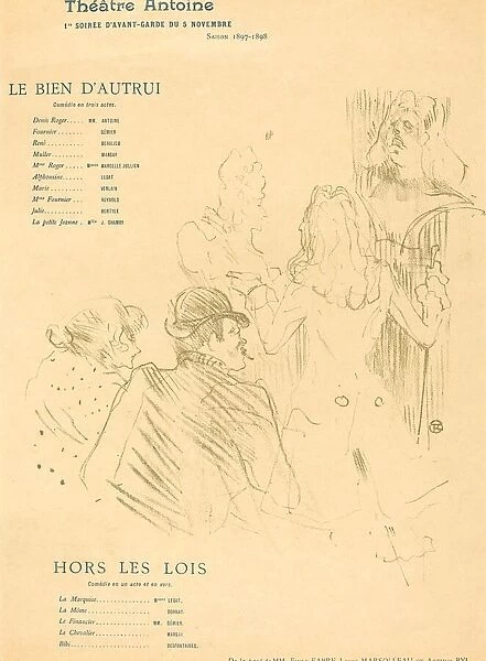 Le Bien d autrui; Hors Les Lois, 1897. Creator: Henri de Toulouse-Lautrec