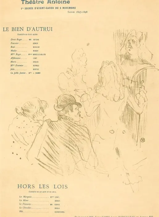 Framed Print : Le Bien d autrui; Hors Les Lois, 1897. Creator: Henri de Toulouse-Lautrec Framed Print : Le Bien d autrui; Hors Les Lois, 1897. Creator: Henri de Toulouse-Lautrec