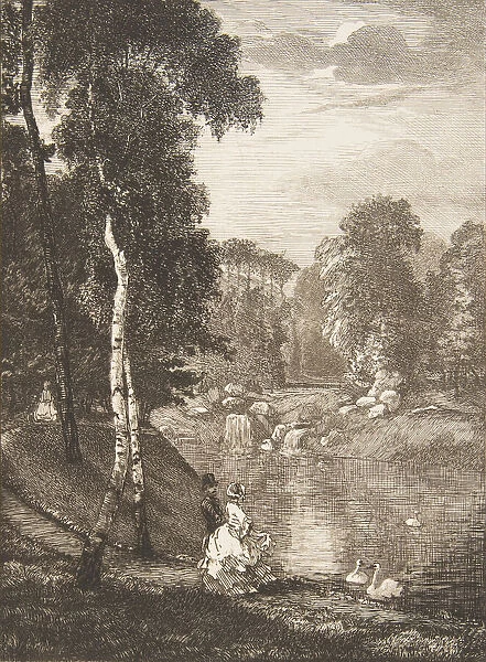 Le Bois de Boulogne, 1857. Creator: Felix Bracquemond