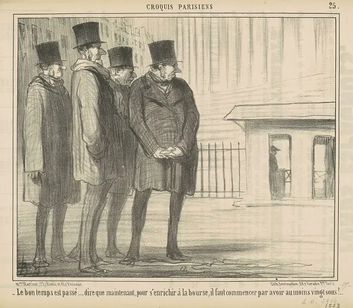 Framed Print : Le bon temps est passé... 19th century. Creator: Honore Daumier Framed Print : Le bon temps est passé... 19th century. Creator: Honore Daumier