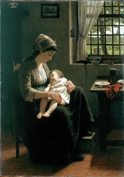 Framed Print : Le Bonheur d'une Mere, 1869. Creator: David Adolf Constant Artz. Le Bonheur d'une Mere, 1869. Creator: David Adolf Constant Artz Framed Print : Le Bonheur d'une Mere, 1869. Creator: David Adolf Constant Artz. Le Bonheur d'une Mere, 1869. Creator: David Adolf Constant Artz