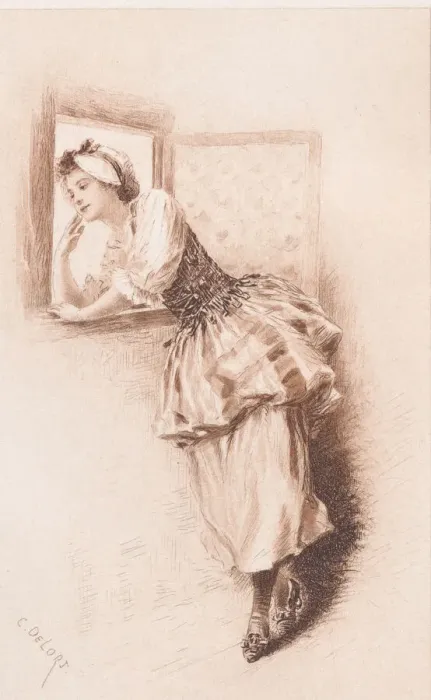Framed Print : Le Bonjour, 1856-96. Creator: Unknown Framed Print : Le Bonjour, 1856-96. Creator: Unknown