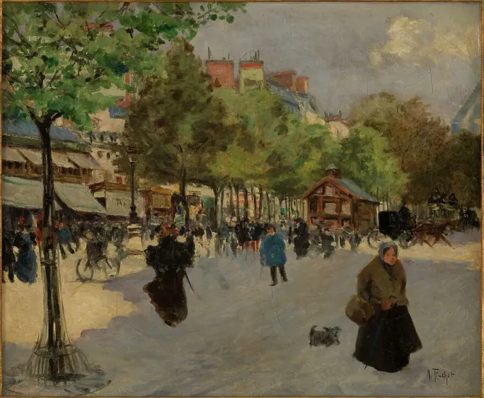 Framed Print : Le boulevard de Clichy, c1895. Creator: Louis Abel-Truchet Framed Print : Le boulevard de Clichy, c1895. Creator: Louis Abel-Truchet