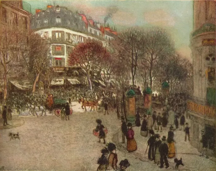 Framed Print : Le Boulevard Des Italiens, Paris, c1908. Artist: Jean Francois Raffaelli Framed Print : Le Boulevard Des Italiens, Paris, c1908. Artist: Jean Francois Raffaelli