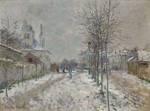 Le Boulevard de Pontoise à Argenteuil, neige (The Snow-Covered Boulevard de Pontoise in... 1875. Creator: Monet, Claude (1840-1926)