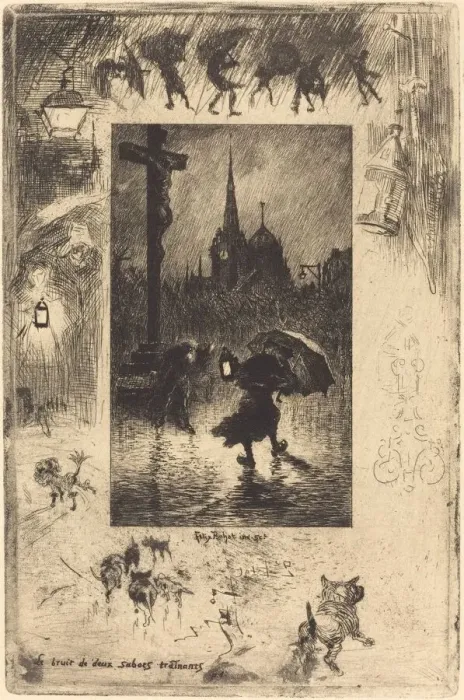Framed Print : Le bruit de deux sabots trainant... (The sound of two clogs shuffling... ), 1878 Framed Print : Le bruit de deux sabots trainant... (The sound of two clogs shuffling... ), 1878