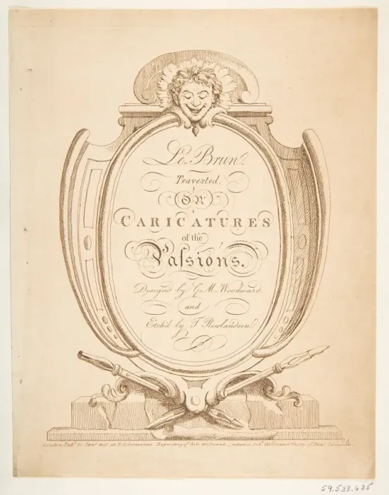 Framed Print : Le Brun Travested, or Caricatures of the Passions, January-February 1800 Framed Print : Le Brun Travested, or Caricatures of the Passions, January-February 1800