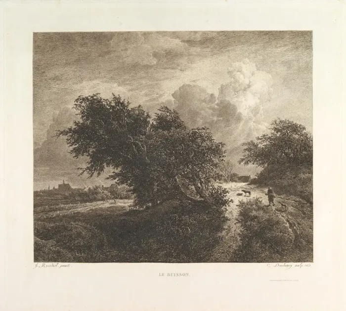 Framed Print : Le Buisson, 1855. Creator: Charles Francois Daubigny Framed Print : Le Buisson, 1855. Creator: Charles Francois Daubigny