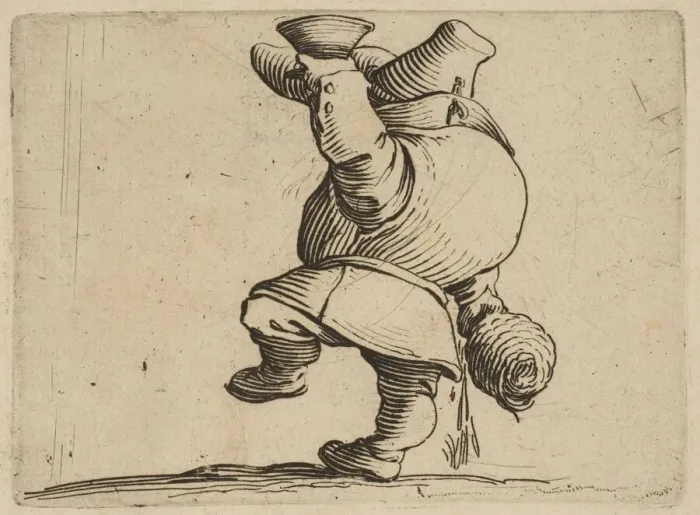 Framed Print : Le Buveur Vu de Dos (The Drinker Seen from Behind), from Varie Figure Gobbi, suite appe Framed Print : Le Buveur Vu de Dos (The Drinker Seen from Behind), from Varie Figure Gobbi, suite appe