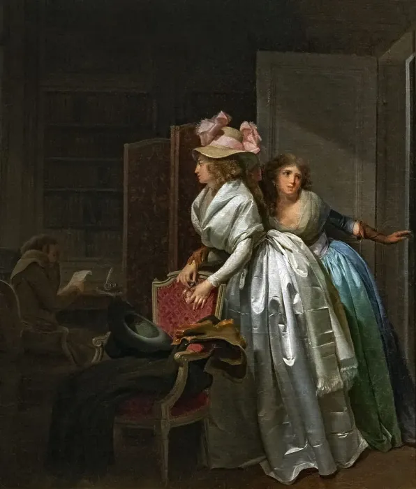 Framed Print : Le Cadeau délicat, 1787. Creator: Boilly; Louis-Léopold (1761-1845) Framed Print : Le Cadeau délicat, 1787. Creator: Boilly; Louis-Léopold (1761-1845)